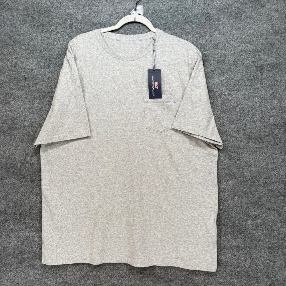 Vineyard Vines Tshirt Mens XL Gray Pocket Cotton Casual Classic Basic Tee NEW